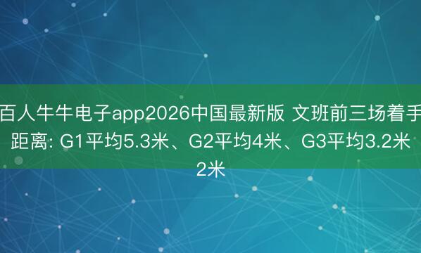 百人牛牛电子app2026中国最新版 文班前三场着手距离: G1平均5.3米、G2平均4米、G3平均3.2米